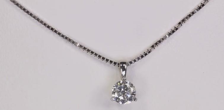 1.50 Prong Set Round Diamond Necklace Pendant White Gold 14K Jewelry 1.50 Prong Set Round Diamond Necklace Pendant White Gold 14K Jewelry