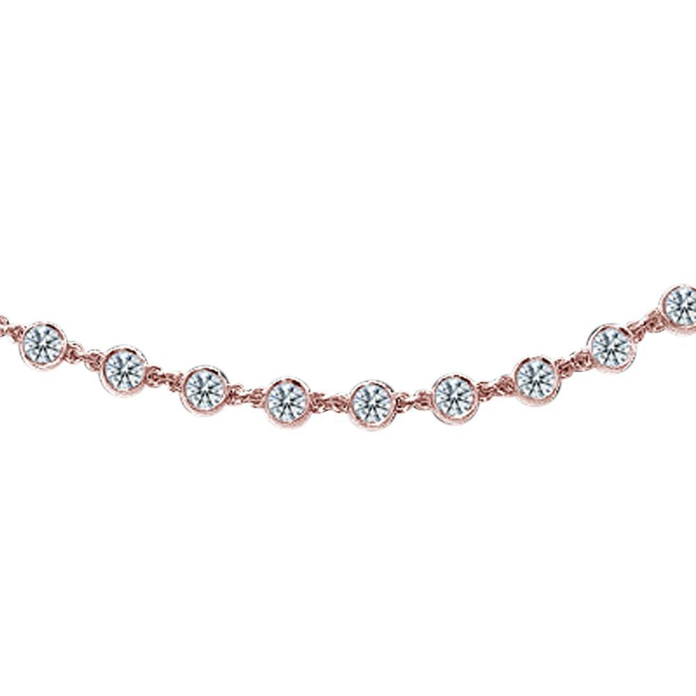 20 Carat Yards Diamond Necklace Pendant Rose Gold Diamond Yard 32