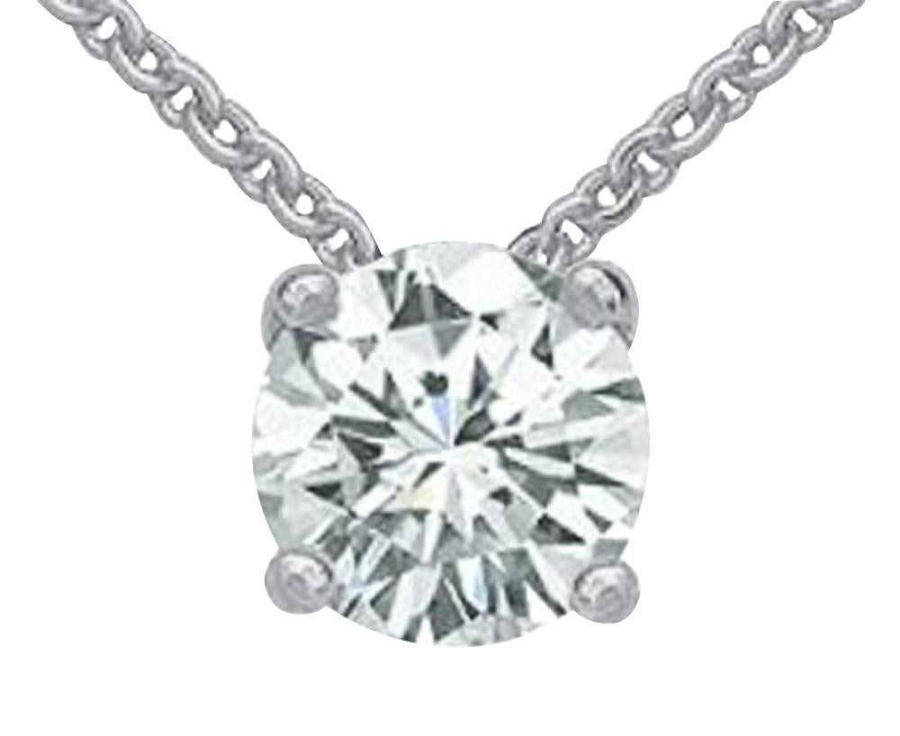 3 Ct. Diamond Jewelry Pendant White Gold Necklace New