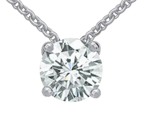 3 Ct. Diamond Jewelry Pendant White Gold Necklace New