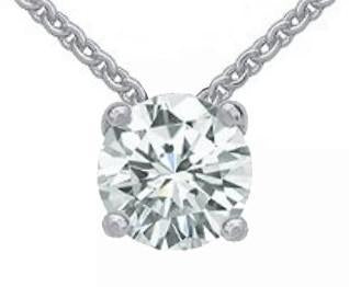 3 Ct. Diamond Jewelry Pendant White Gold Necklace New