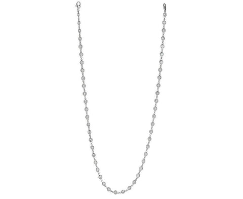 5.25 Carat Diamonds 18 Necklace Pendant Bezel Set Jewelry White Gold 14K