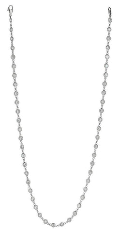 5.25 Carat Diamonds 18 Necklace Pendant Bezel Set Jewelry White Gold 14K
