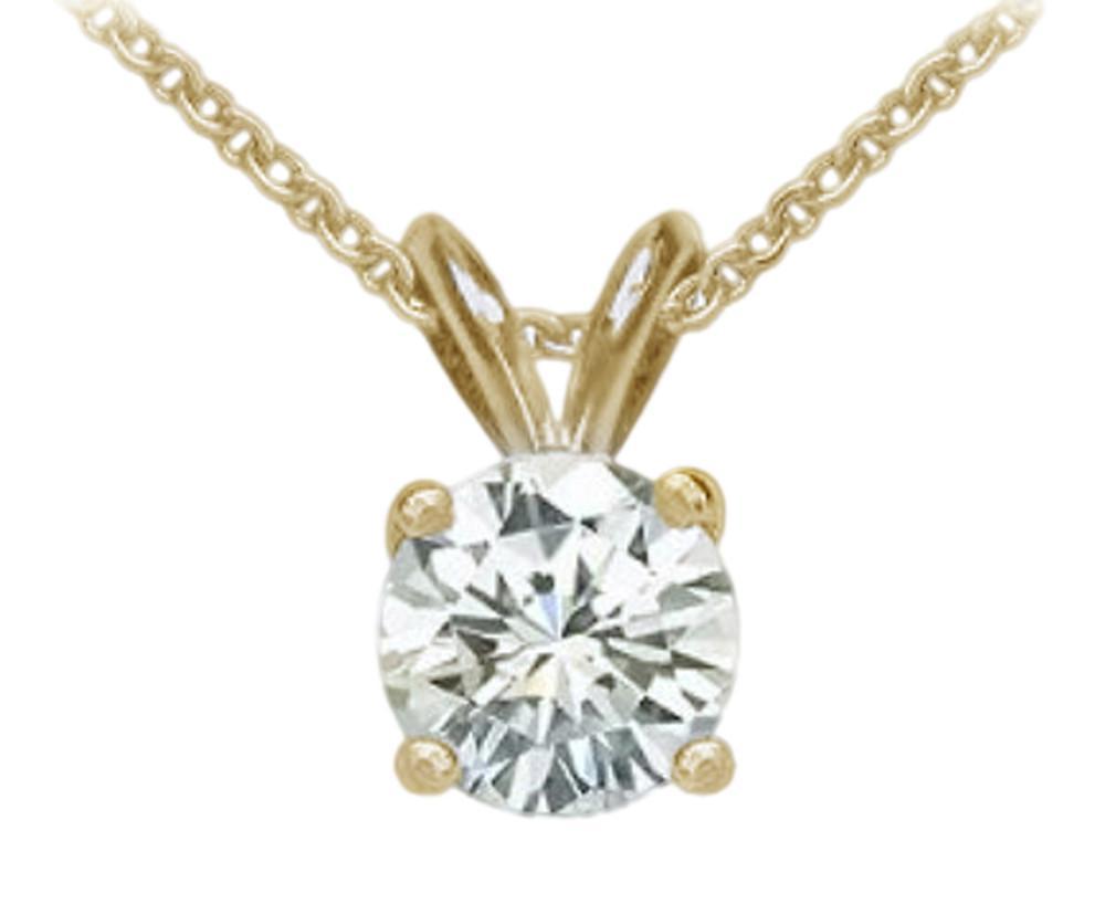 Big Diamond Pendant With Chain 4 Ct. Diamonds Necklace