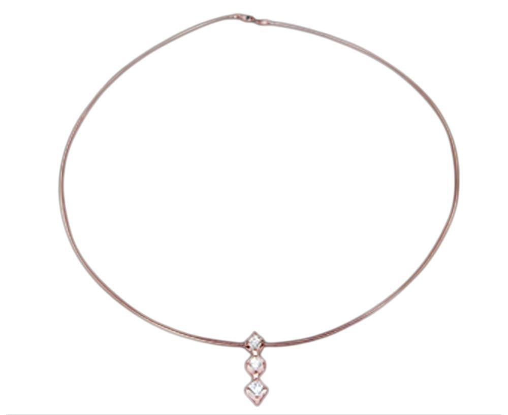 Rose Gold 1.5 Ct. Yard By Diamonds Necklace Journey Pendant Yards Of Diamonds
