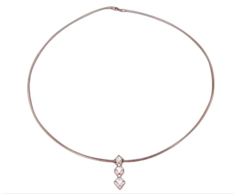 Rose Gold 1.5 Ct. Yard By Diamonds Necklace Journey Pendant Yards Of Diamonds