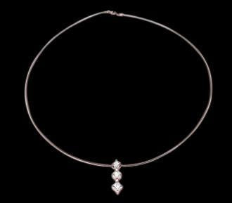 Rose Gold 1.5 Ct. Yard By Diamonds Necklace Journey Pendant Yards Of Diamonds