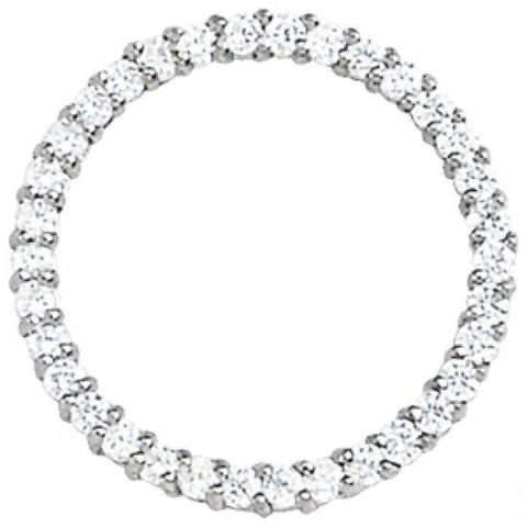 Circle Style 1.20 Ct. Round Diamonds Pendant Without Chain Gold 14K