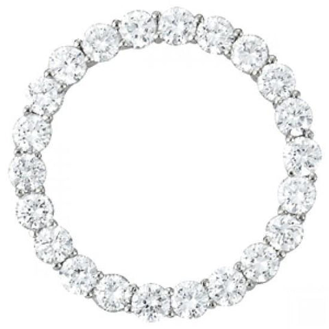 2 Cts. Diamond Circle Of Love Pendant Necklace Without Chain Gold 14K