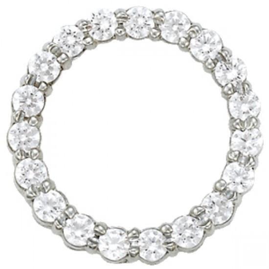 White Gold 14K 1.75 Ct. Round Diamonds Pendant Necklace Without Chain