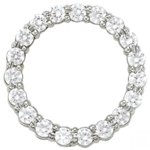 White Gold 14K 1.75 Ct. Round Diamonds Pendant Necklace Without Chain