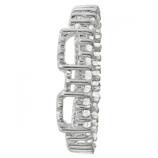 1.25 Carats Round Diamonds Circle Pendant Without Chain White Gold 14K