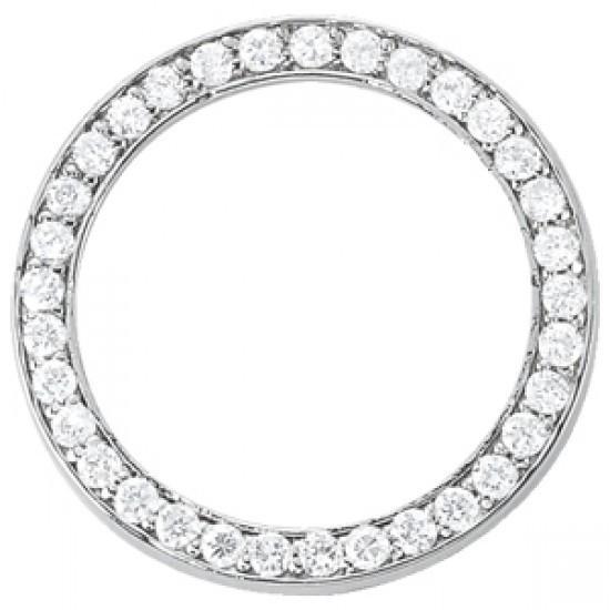 Round Diamonds Circle Pendant Necklace 1.25 Carats Without Chain Gold 14K