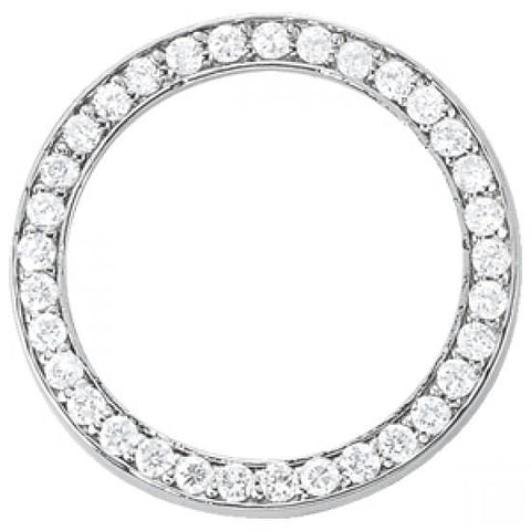 Round Diamonds Circle Pendant Necklace 1.25 Carats Without Chain Gold 14K