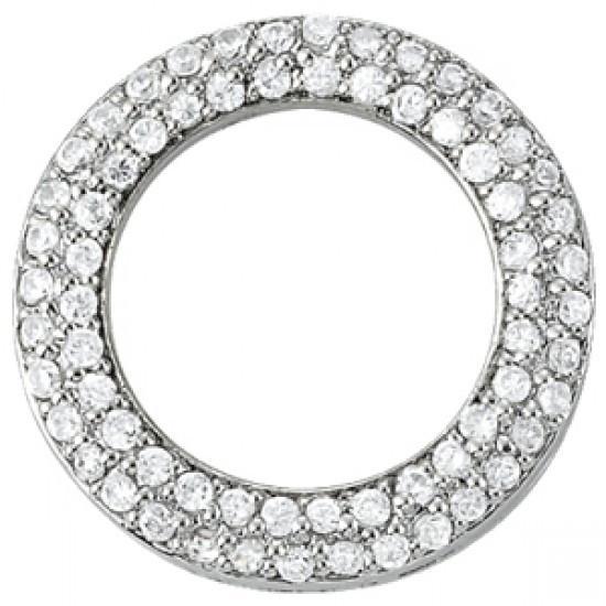 White Gold 14K 2.10 Carats Diamonds Pendant Necklace Without Chain