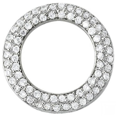 White Gold 14K 2.10 Carats Diamonds Pendant Necklace Without Chain