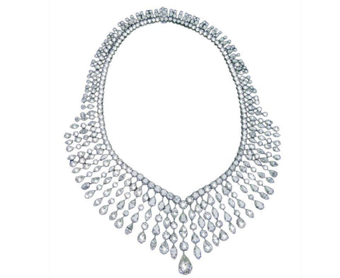 129.07 Carat Diamonds Bridal Jewelry Necklace Pendant Platinum