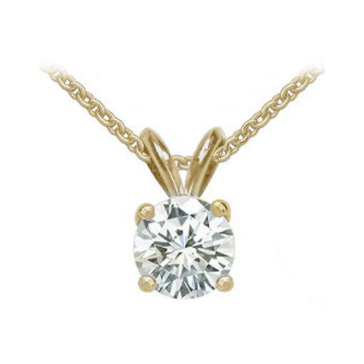 1.51 Ct. Diamond G Si1 Pendant With Chain Gold Necklace