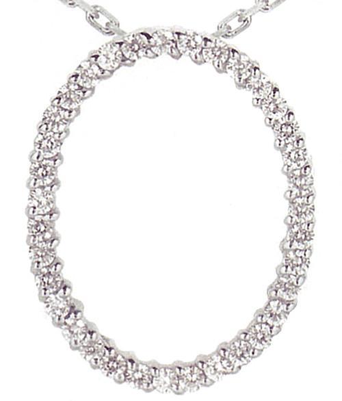 Diamond Oval Shape Women Pendant Gold Necklace 2.70 Carats