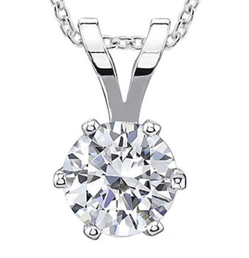 1 Ct. Sparkling Round Diamond Jewelry Pendant Necklace