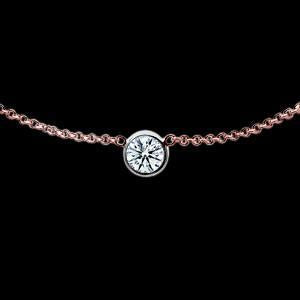 2 Carat Yards Diamond Necklace Pendant Rose White Gold Yard By Diamond Pink Gold