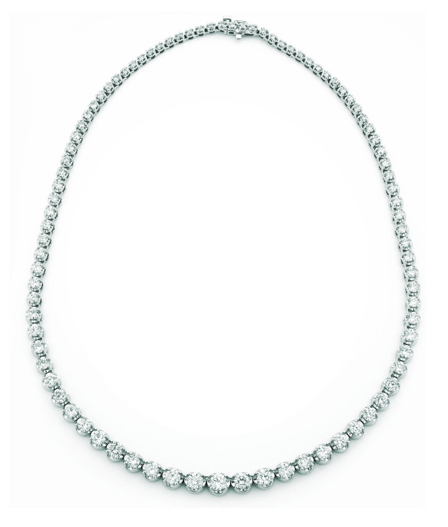 Diamond Necklace Pendant 10.35 Carats 14K White