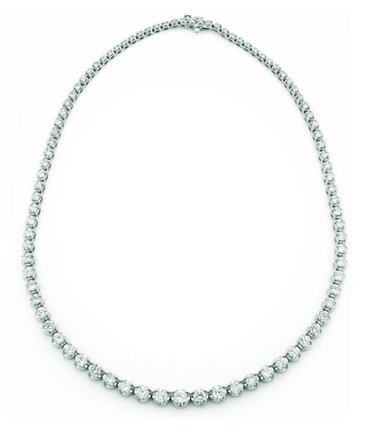 Diamond Necklace Pendant 10.35 Carats 14K White