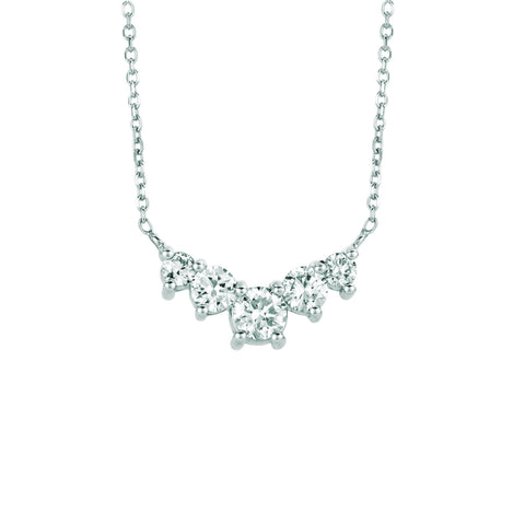 Diamond Necklace Pendant 1.55 Carats 14K White