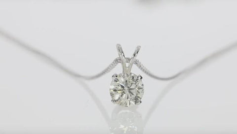 2 Carat Round Solitaire Diamond Pendant White Gold Jeweley New