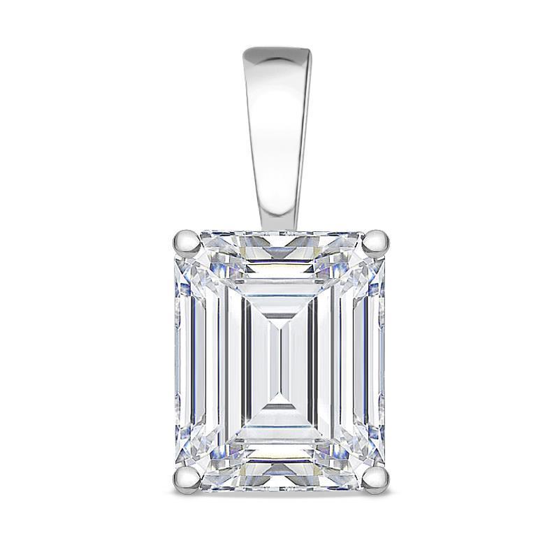 2 Carats G-Vs2 Diamond Women Necklace Pendant White Gold 14K