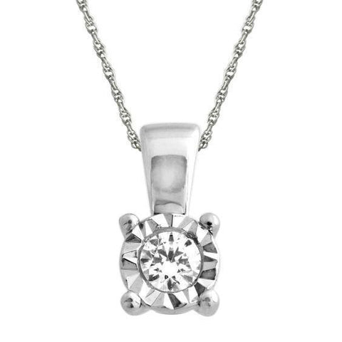 Natural Bezel Set 0.75 Carat Diamonds Necklace Pendant Gold White 14K New