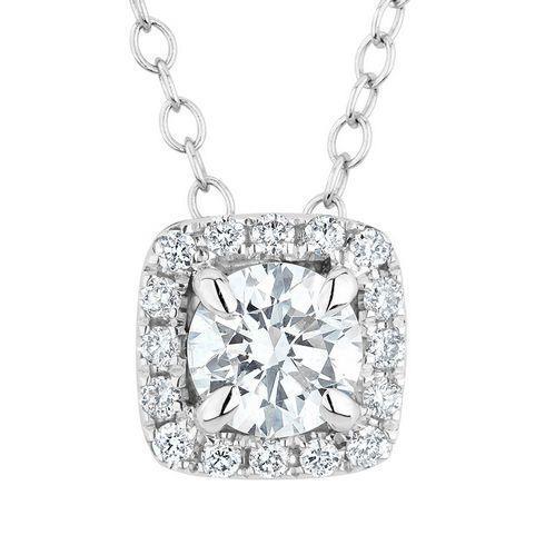 Sparkling 2.75 Carats Round Cut G- Vs2  Diamond Pendant White Gold 14K