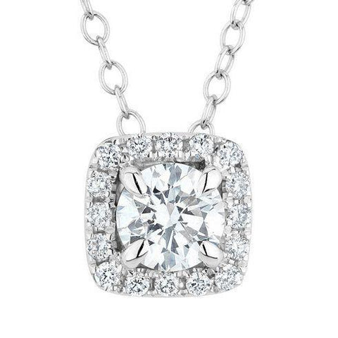 Sparkling 2.75 Carats Round Cut G- Vs2  Diamond Pendant White Gold 14K