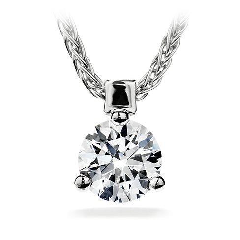 Beautiful Women Prong Set Diamond Pendant 2.00 Carats White Gold 14K
