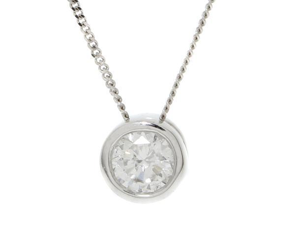 G-Vs2  1.50 Carats Round Cut Diamond Pendant Necklace White Gold 14K