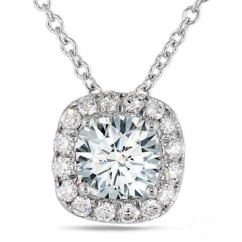 G -Vs2 Diamond Necklace Pendant White Gold 14K 2.50 Carats