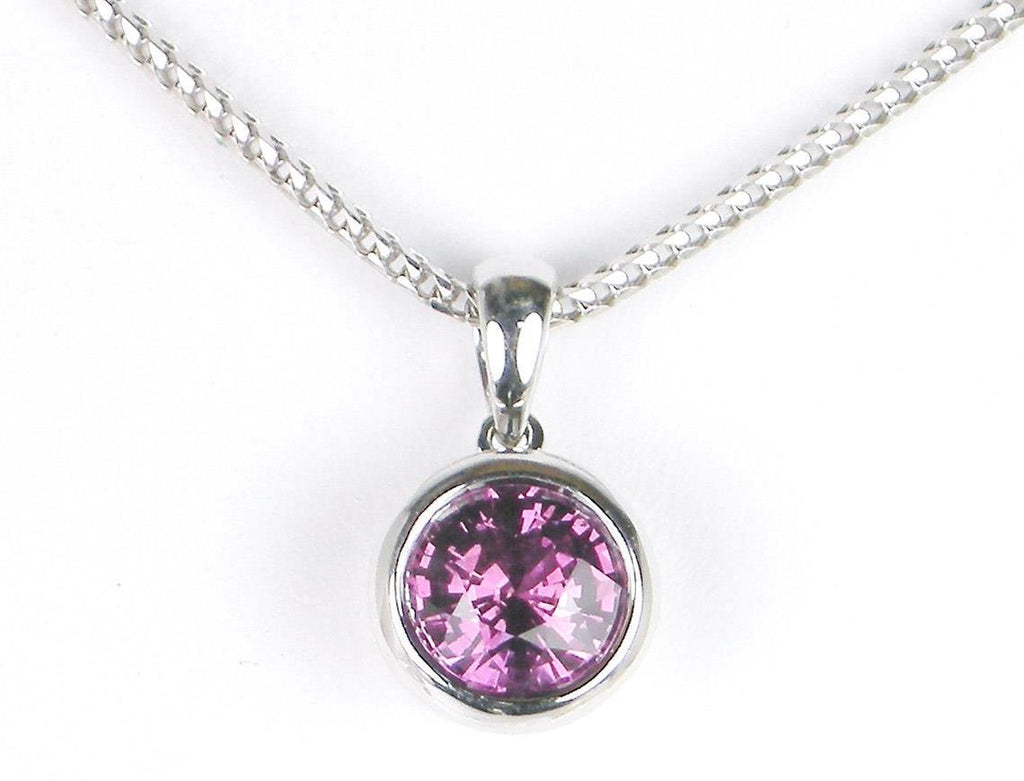 Bezel Set 3.00 Carat Kunzite Pendant Necklace With Chain 14K Gold