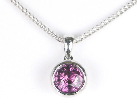 Bezel Set 3.00 Carat Kunzite Pendant Necklace With Chain 14K Gold