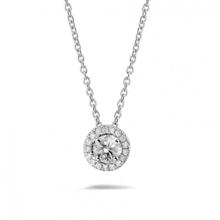 14K White Gold Natural 1.45 Carats Diamonds Ladies Pendant Necklace New
