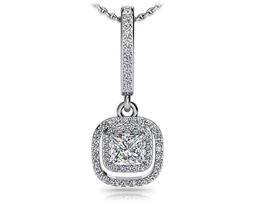7 Ct Gorgeous Diamonds Day To Night Drop Pendant Necklace White Gold