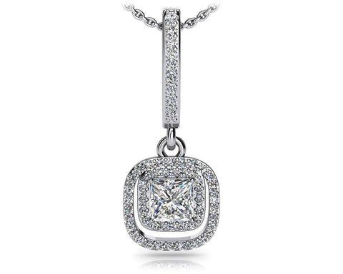 7 Ct Gorgeous Diamonds Day To Night Drop Pendant Necklace White Gold