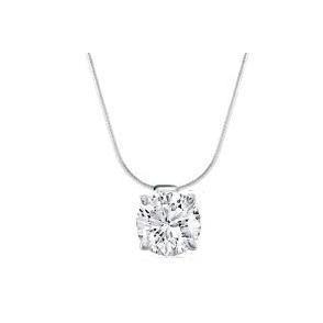 White Gold 14K Solitaire Diamond Pendant Jewelry Diamond 0.40 Ct.
