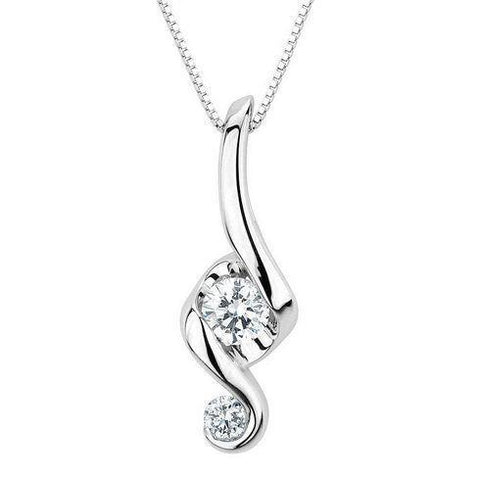 White Gold 14K 2.00 Carats Brilliant Cut Diamonds Pendant Necklace New