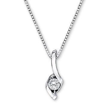 Solitaire F Vs1 Round 1.25 Carat Diamond Pendant Necklace Gold 14K White