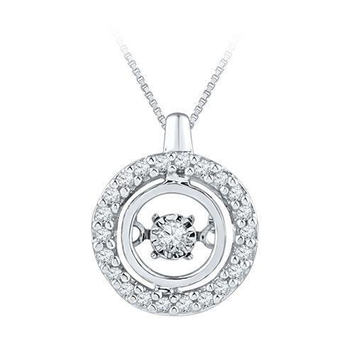 F Vs1/Vvs1 3.00 Carats Diamond Circle Pendant Necklace White Gold 14K