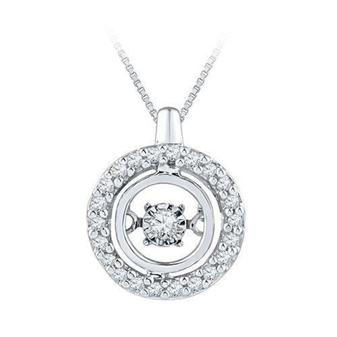 F Vs1/Vvs1 3.00 Carats Diamond Circle Pendant Necklace White Gold 14K