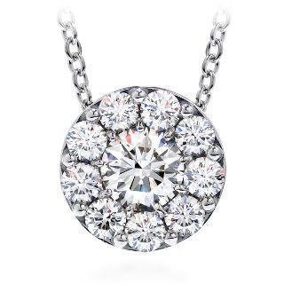 4.25 Carats Brilliant Cut Diamonds Necklace Pendant White Gold 14K