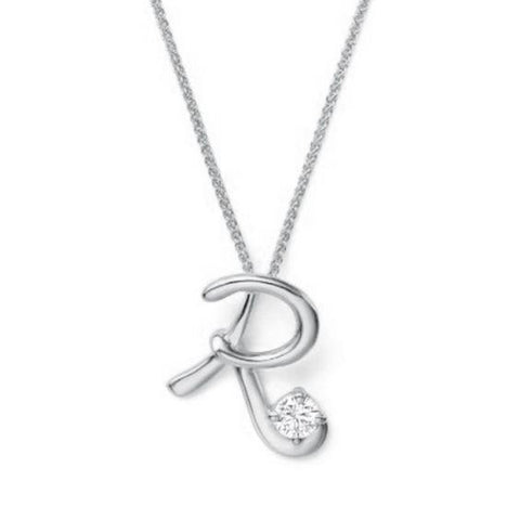 F Vs1 Sparkling 1.00 Carat Round Diamond Pendant Necklace 14K Gold White