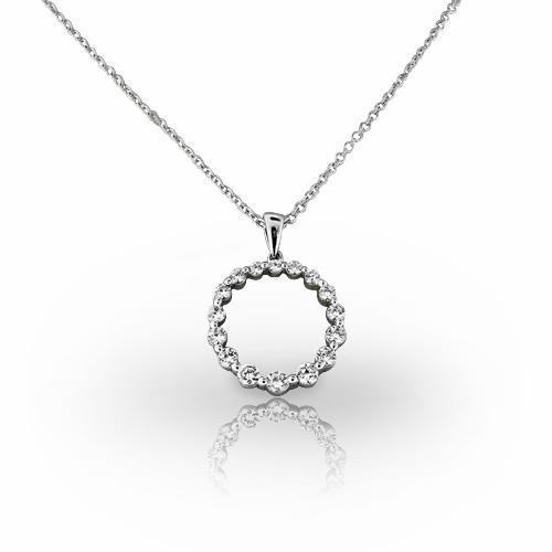 F Vvs1 Gorgeous 2.00 Carats Diamonds Necklace Pendant White Gold 1