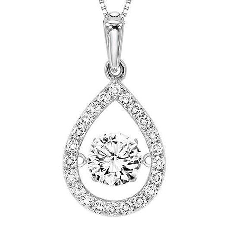 Prong Set White Gold 14K Diamonds Pendant Necklace 2.15 Carats
